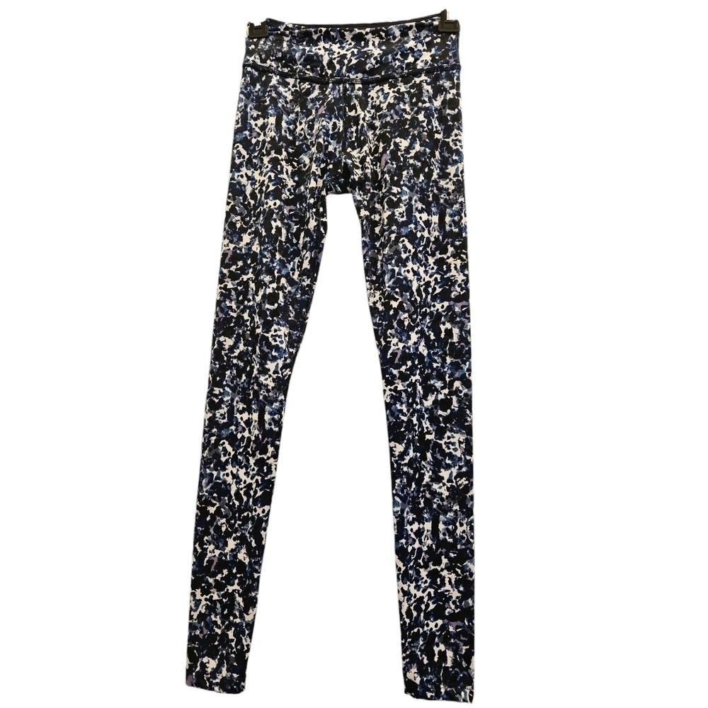 Beyond Yoga Blue Watercolor Print Leggings Womens XS